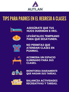 Tips para padres en el regreso a clases