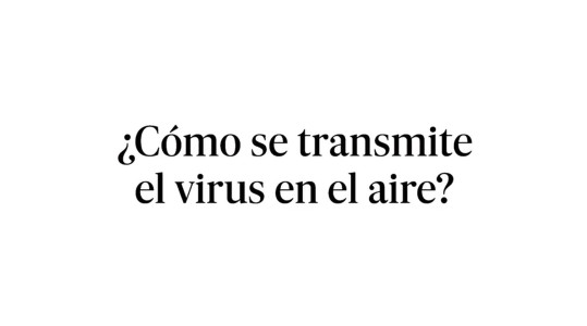 ¿Cómo se transmite el virus en el aire?