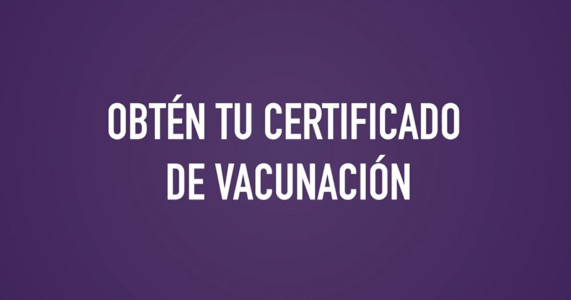 Obten tu certificado de vacunacion