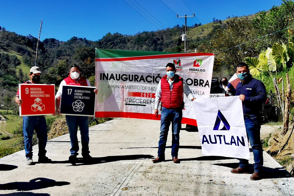 Autlán apoya proyecto vial en la Sierra Alta Hidalguense